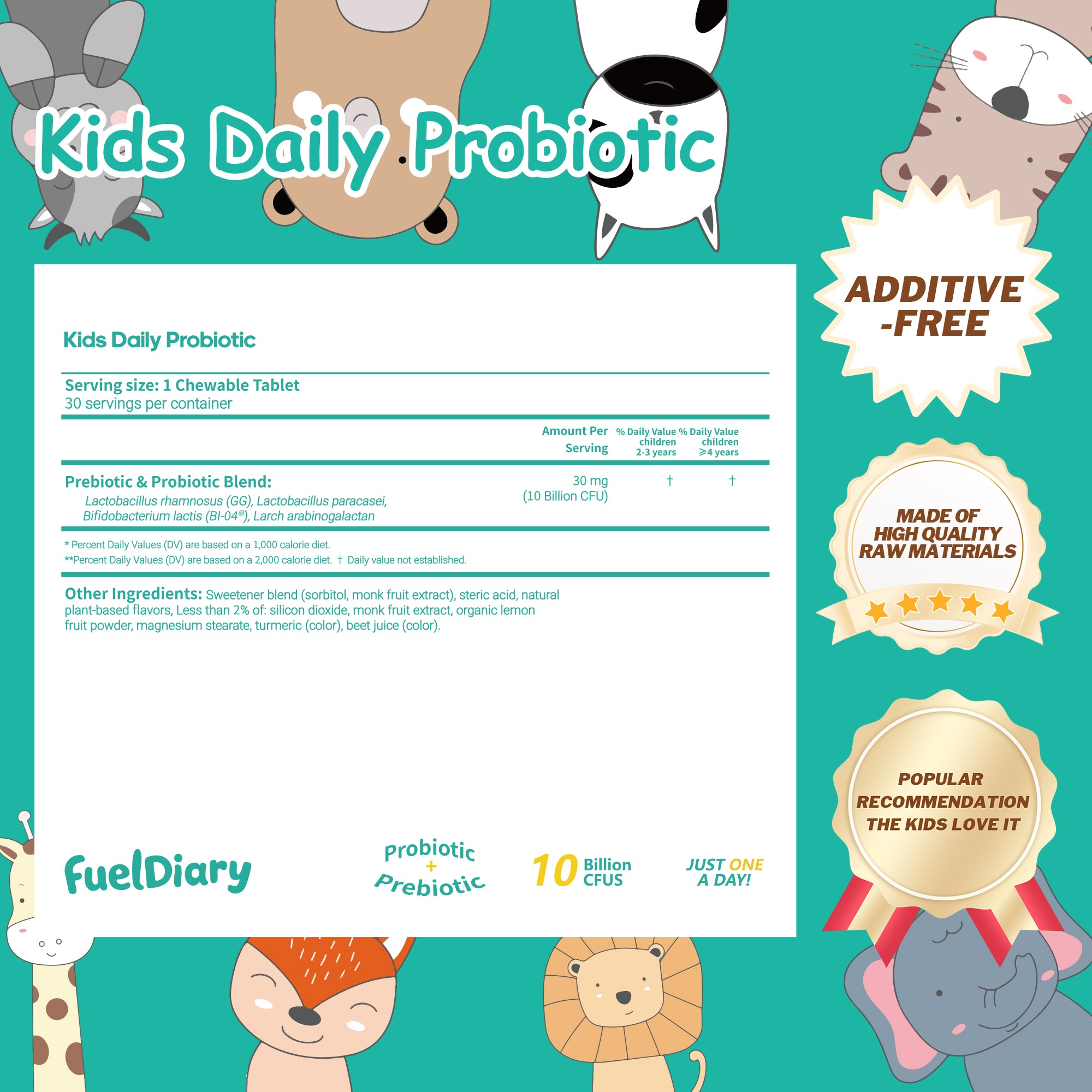Fueldiary® Kids Daily Probiotic