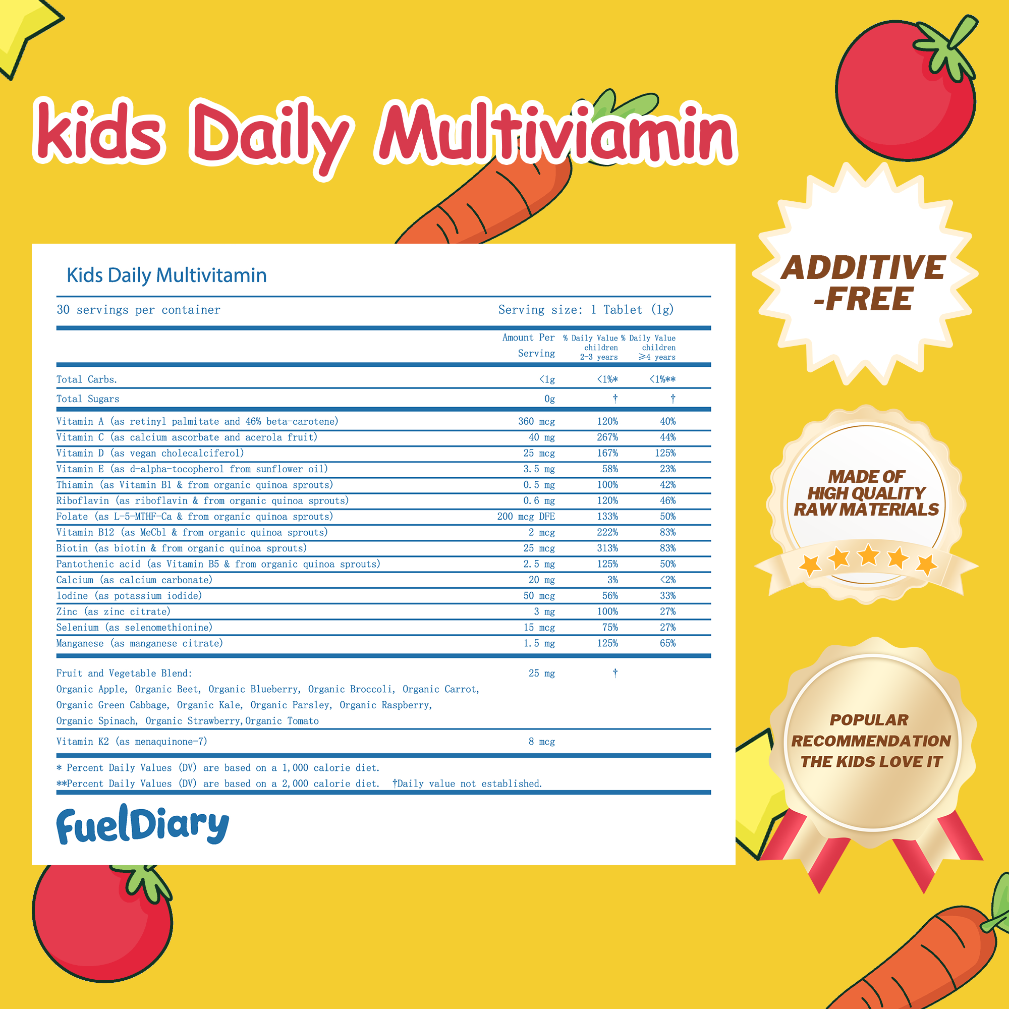Fueldiary® Kids Daily Multivitamin